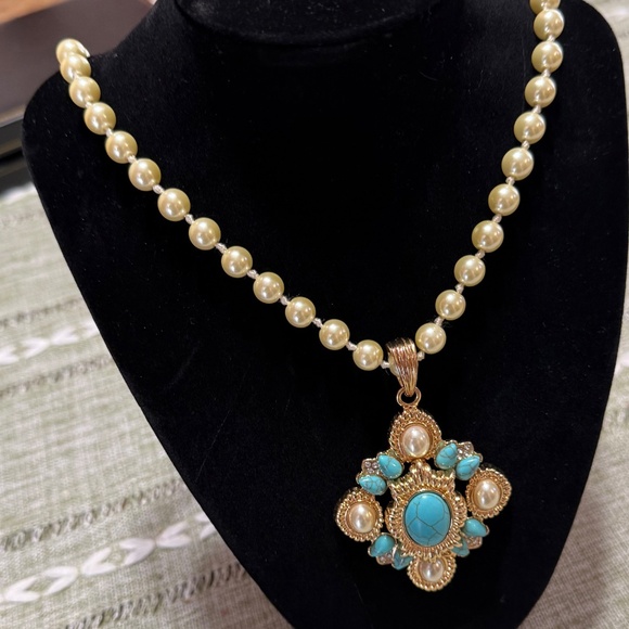 Joan Rivers , 48 inch bead and turquoise necklace … - Picture 7 of 8